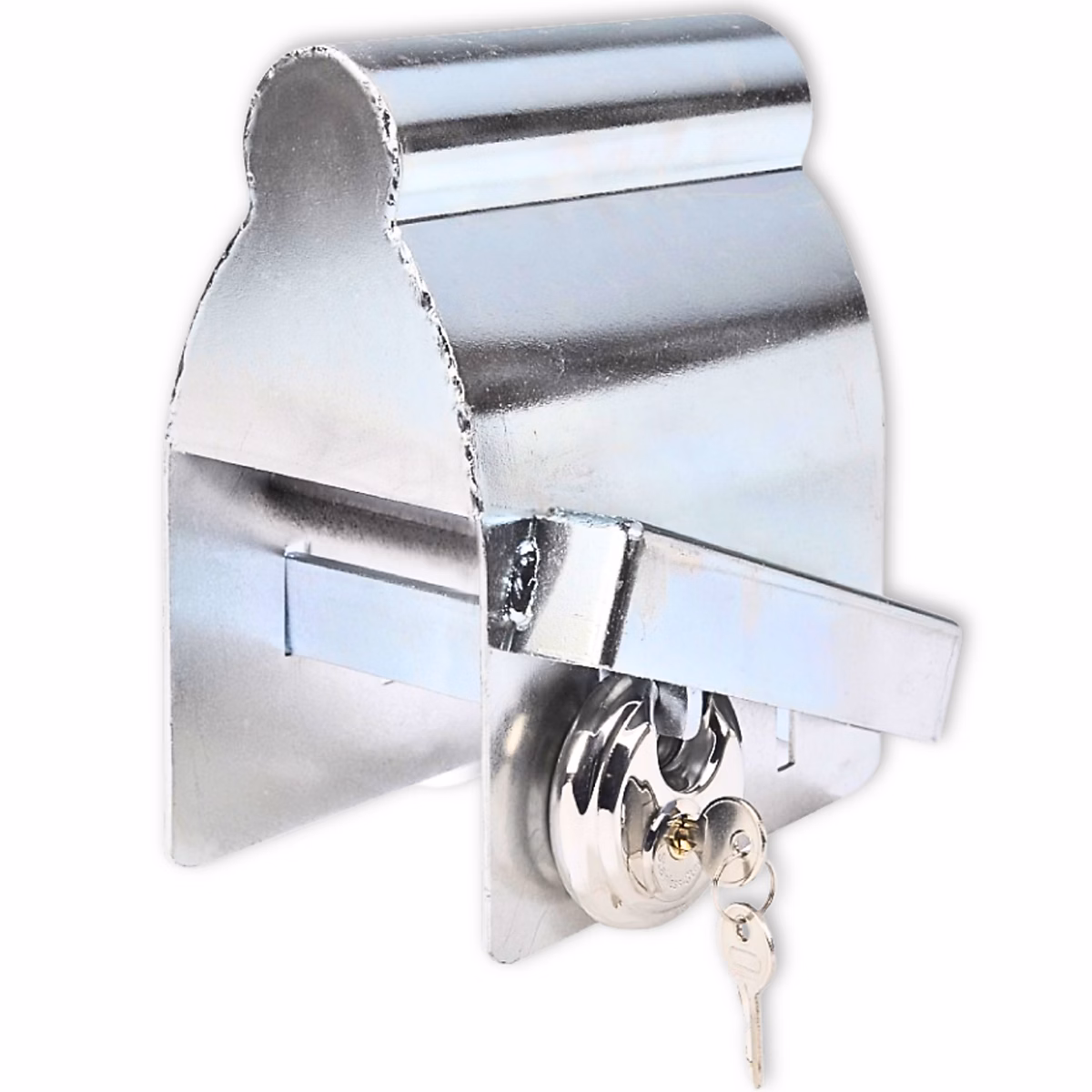 Antivol pour remorque avec cadenas acier gris | Remorque