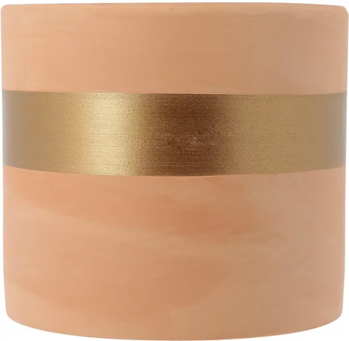 Bougie en cire blanche au géraniol dans pot terracotta avec mèche extérieure - Ø 11 x H 11,5 cm