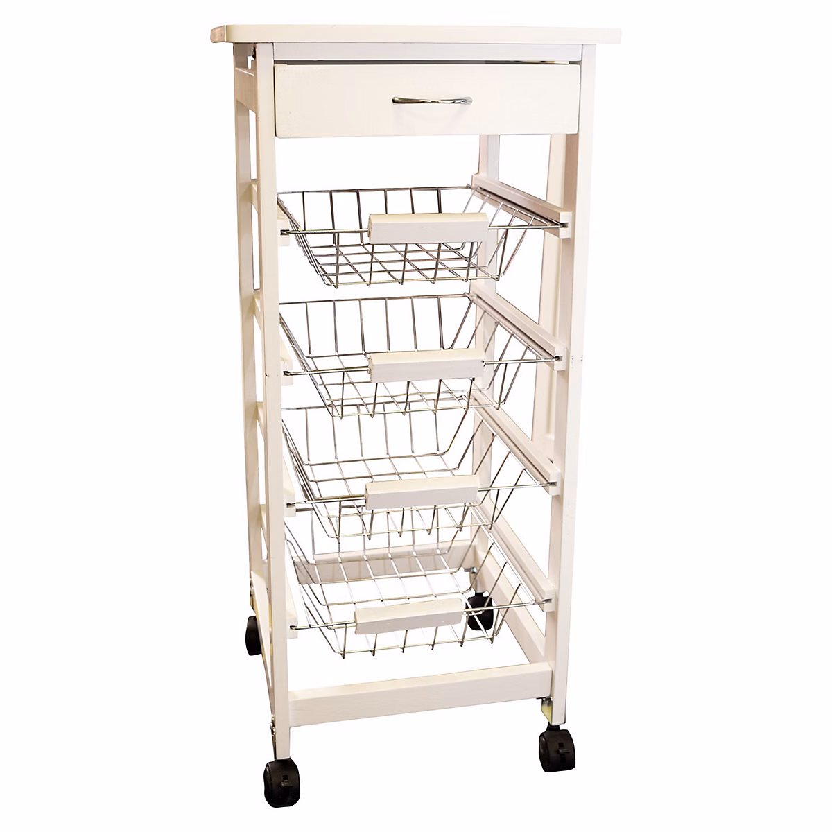 Chariot – desserte de cuisine St Helens Home and Garden, avec 4 roulettes et 4 paniers métallique GH404