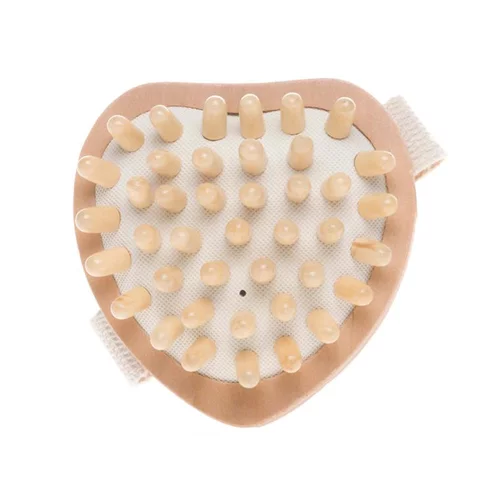 Brosse de massage bois cœur 10.5x10.5 cm