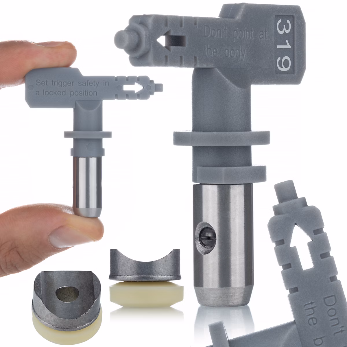 Buse de Pulvérisation Hi-Flow 319 – Jet 15 cm, Pour Acrylique et Latex, Haute Précision, Certifié CE