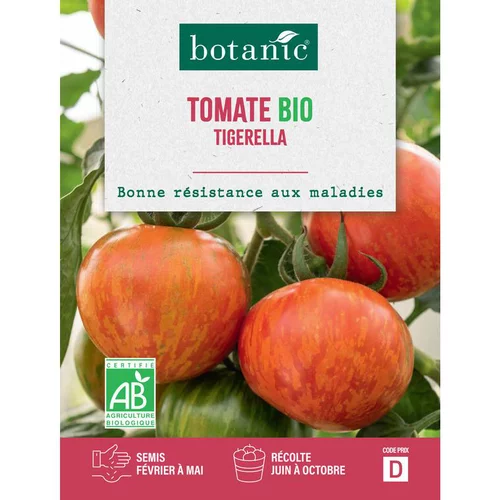 Graines de tomate tigerella bio botanic® - graines tigerella semer