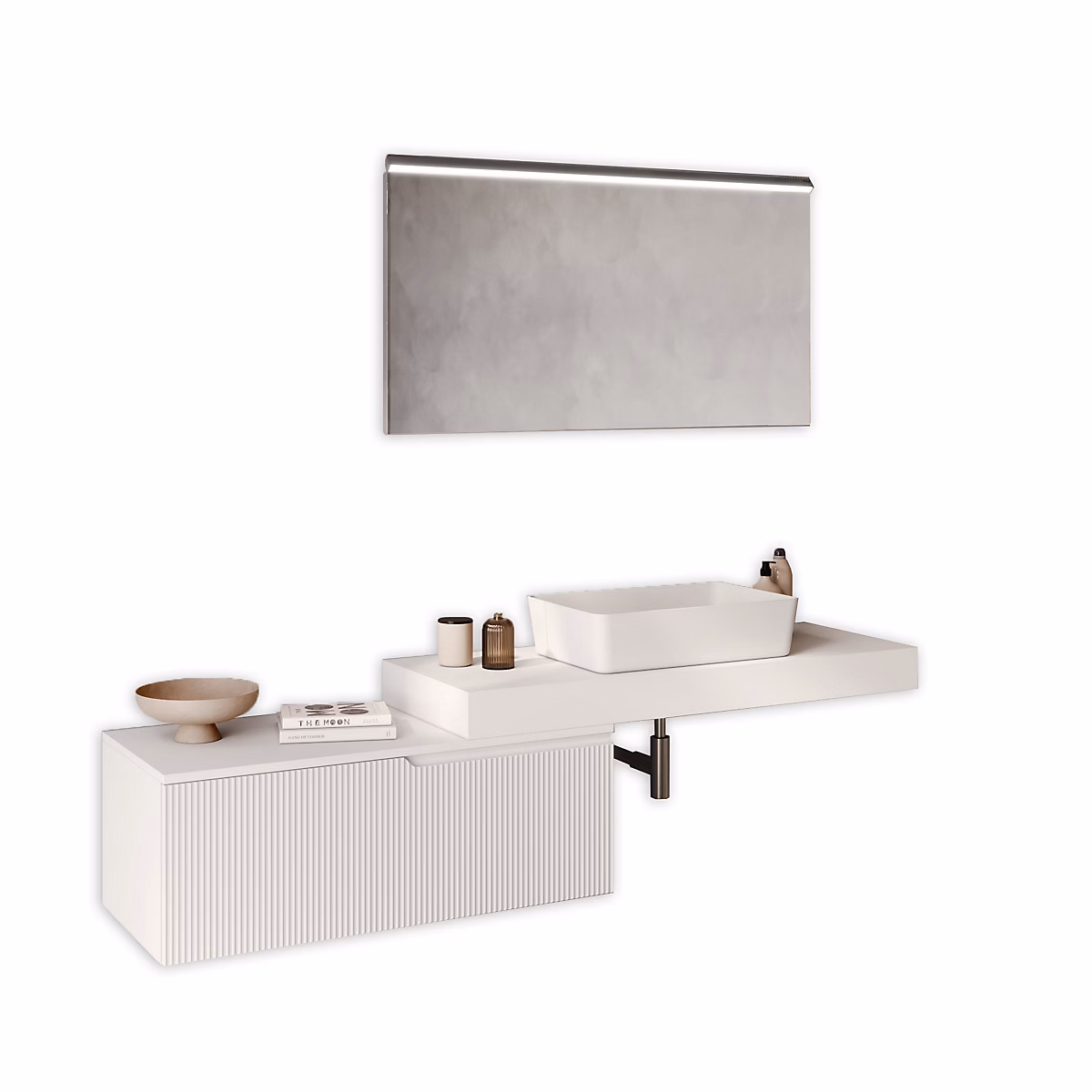 Ensemble meuble de salle de bains – Ensemble 4 pieces VENERE blanc