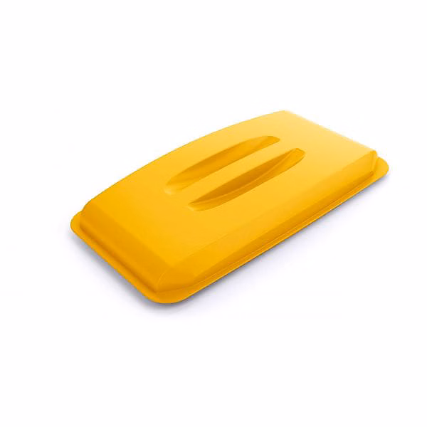 Couvercle pour poubelle rectangulaire Durabin 60 litres – Jaune