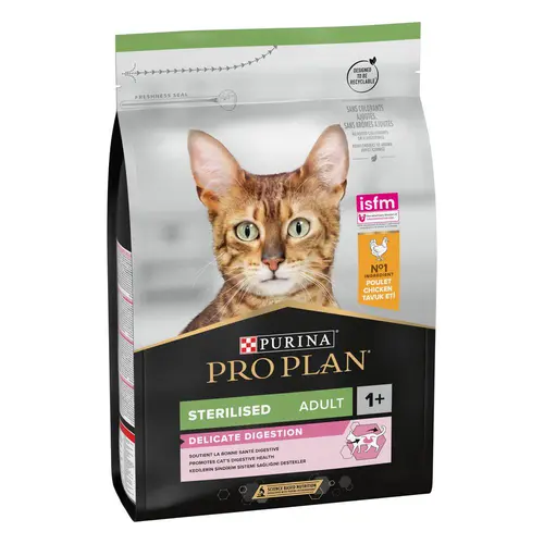 Croquette pour chat adulte stérilisé au poulet Pro Plan - 3 kg