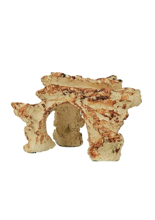 Décor pour aquarium céramique naturelle coloris beige 3 trous Tyrol