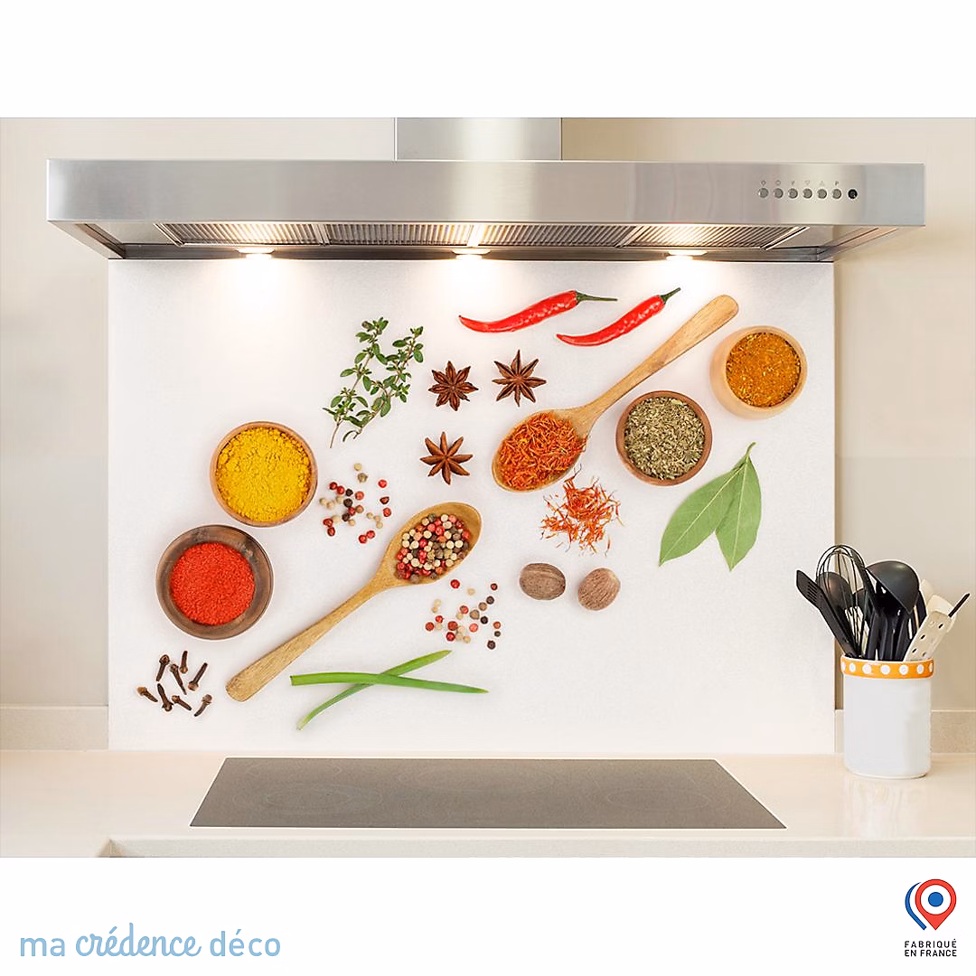 Crédence cuisine fond de hotte Jaune zinc RAL 1018 | Alu composite – L 90 cm x H 60 cm