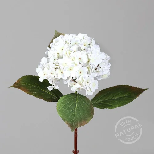 Branche d’Hortensia crème artificielle - 52 cm