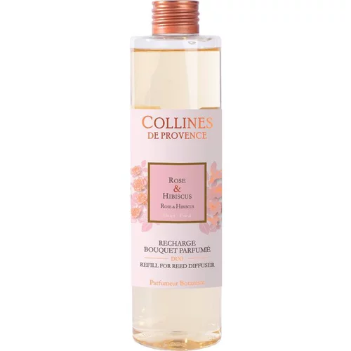Recharge bouquet parfumé senteur rose hibiscus Collines de Provence - 200 ml