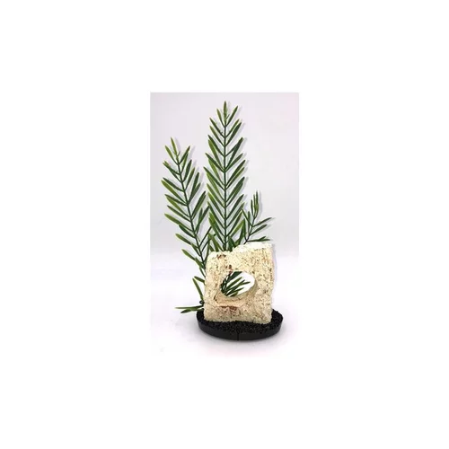 Céramique avec plante artificielle algue haute 28 cm