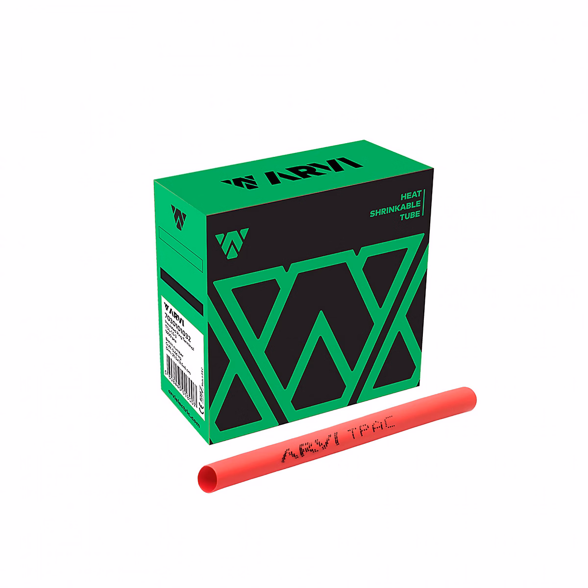 Boite De 5m De Gaine Thermorétractable Diamètre 18/9mm – Rouge, Restreint 2:1, Paroi Fine, Arvi Tpac-18.0-vm