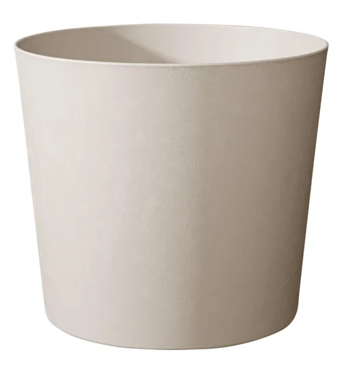 Pot en matière recyclée coloris blanc calcaire Poetic Elément conique 8,7 L - Ø 25 x H 24 cm
