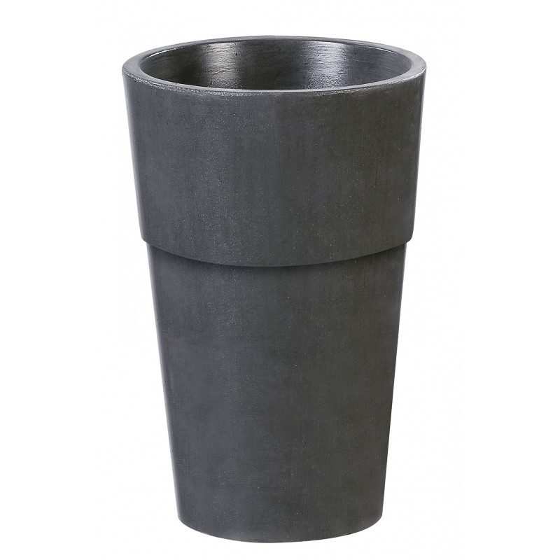 Vase Rond Haut. 70Cm en béton ciré Ardoise