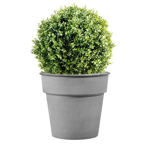Pot horticole en acier peint gris clair Ø 32 x H 28 cm