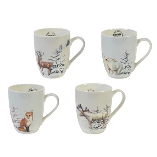 Mug en porcelaine avec des animaux de la forêt Kaemingk - Ø 8,2 x 10,5 cm