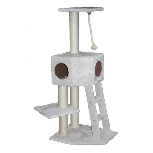 Arbre à chat avec panier et griffoir coloris beige Rover classic - 120 cm