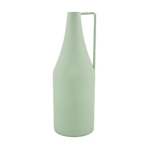 Vase amphore coloris vert en métal - 29 cm