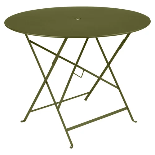 Table pliante Bistro coloris vert en acier Fermob - Ø 96 x 74 cm