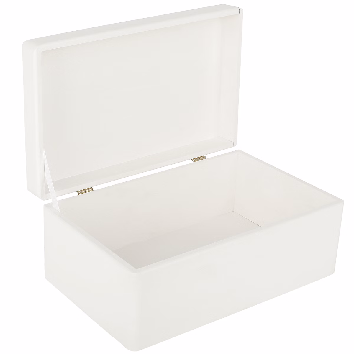 Creative Deco Boite de Rangement en Bois Blanc 30 × 20 × 14 cm (+/ | 1 cm) – Avec Couvercle – Boîte à Souvenirs – Boîte à Jouets
