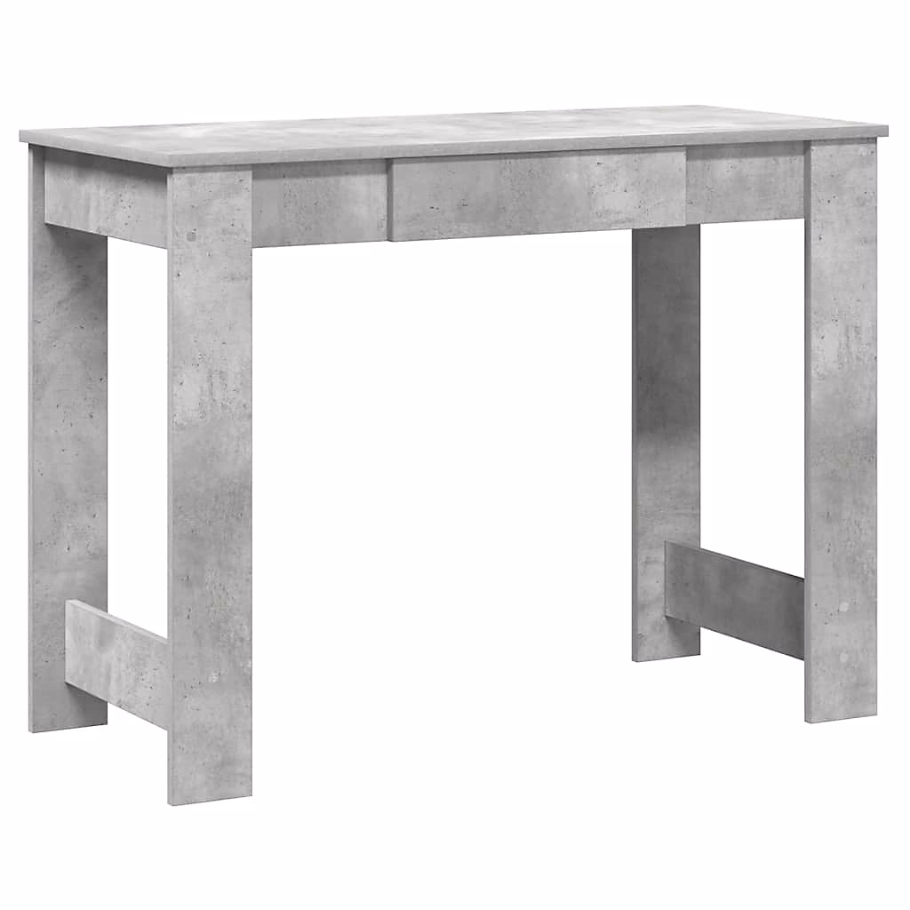 Bureau gris béton 100 × 45 × 75 cm bois d'ingénierie vidaXL