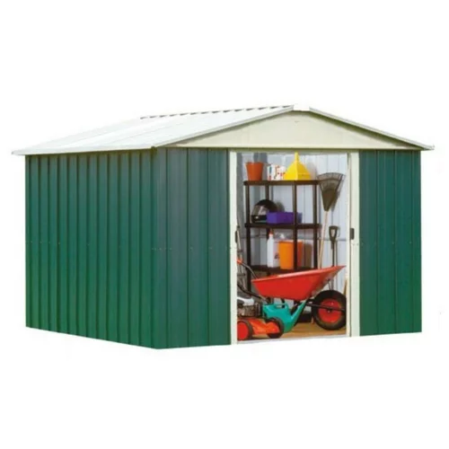Abri de jardin métal sans plancher coloris vert sapin Yardmaster Trigano - 7,9 m²