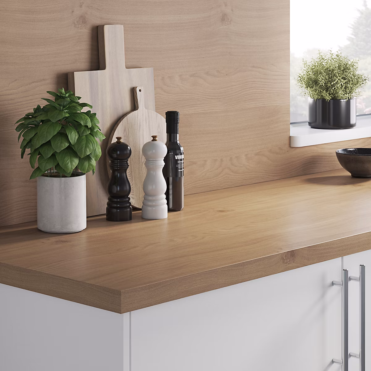 Crédence de cuisine effet bois brut Rustic GoodHome l. 200 × 60 cm x Ép. 8 mm
