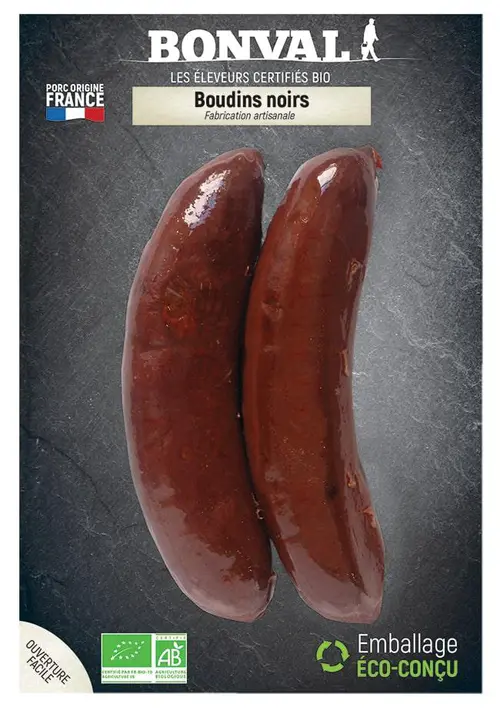 Boudins noirs bio Bonval x 2 – 200 g
