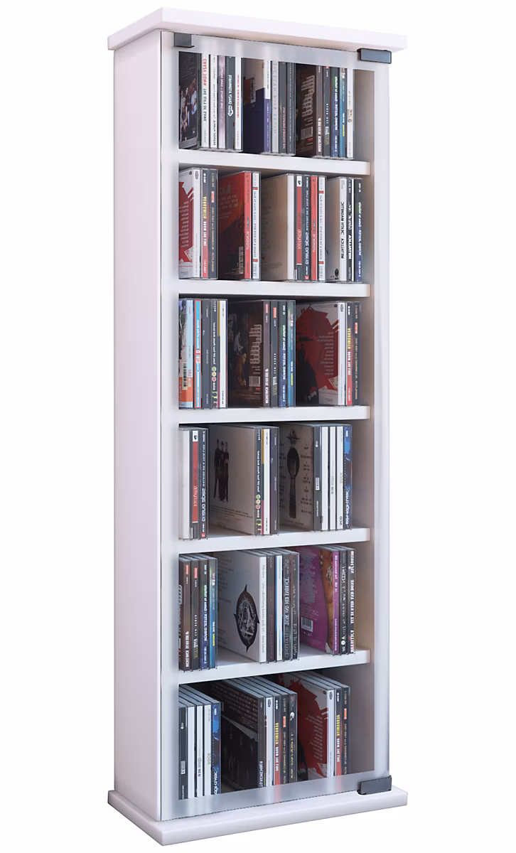 Bibliothèque – Étagère de support CD / DVD Classic H. 92 x W. 31 x D. 18 cm VCM