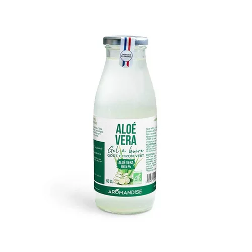Gel d'Aloé vera au citron vert bio à boire Aromandise - 0,5 L