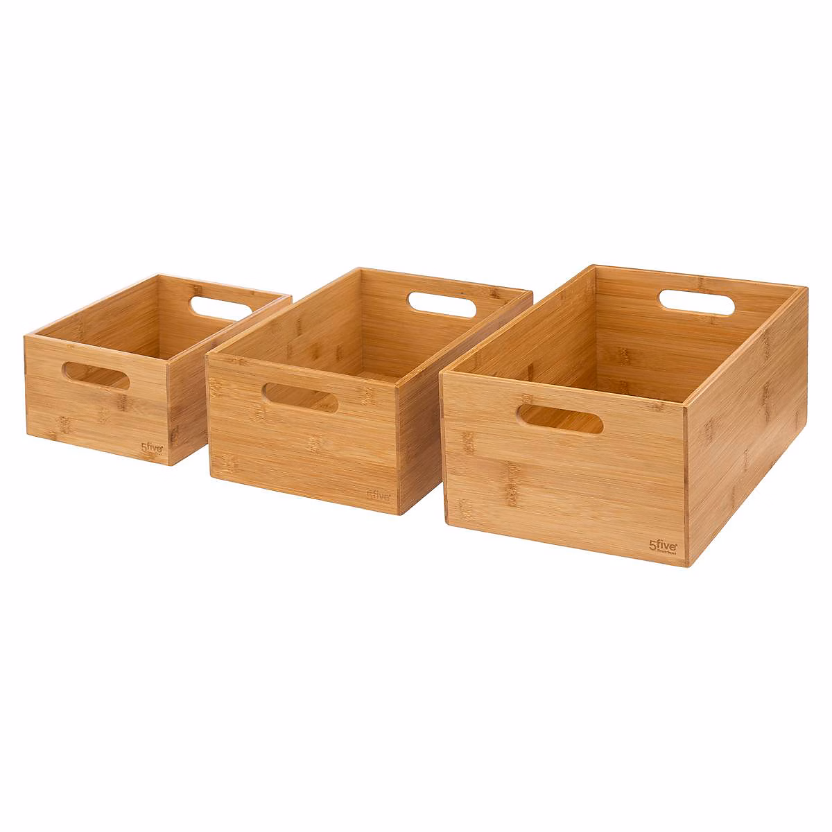 3 paniers rectangulaire angle bambou – 5five