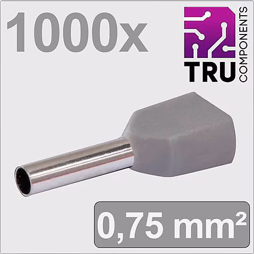Embouts double extrémité partiellement isolés 0 – 75 mm² gris, pack 1000