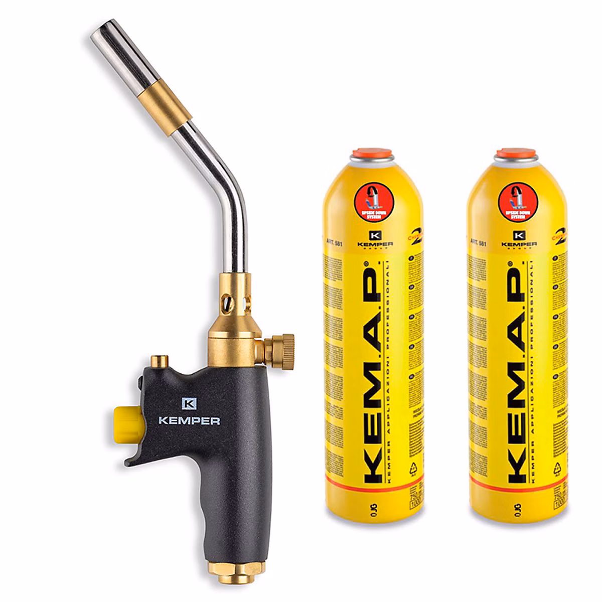 Chalumeau à gaz KIT 2 bouteilles Propane Soudobrasure Professionnelle KEMPER – Réf. BYJSCPTZA3744175055