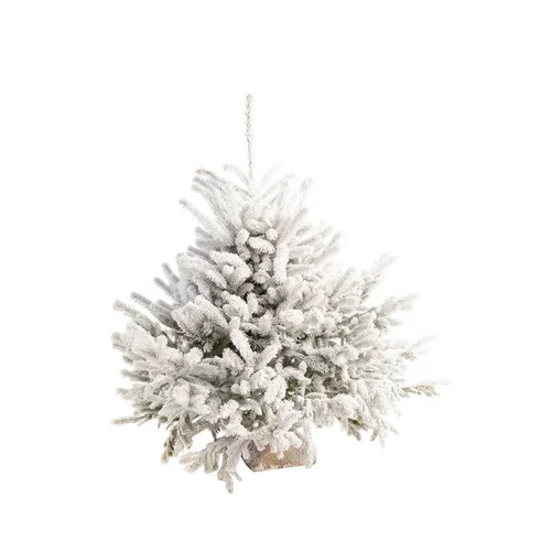 Sapin de Noël naturel blanc effet enneigé Glacé Robin® - 185 à 200 cm