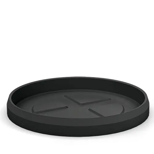 Soucoupe ronde en plastique coloris anthracite Veca Tyle - Ø 53 cm