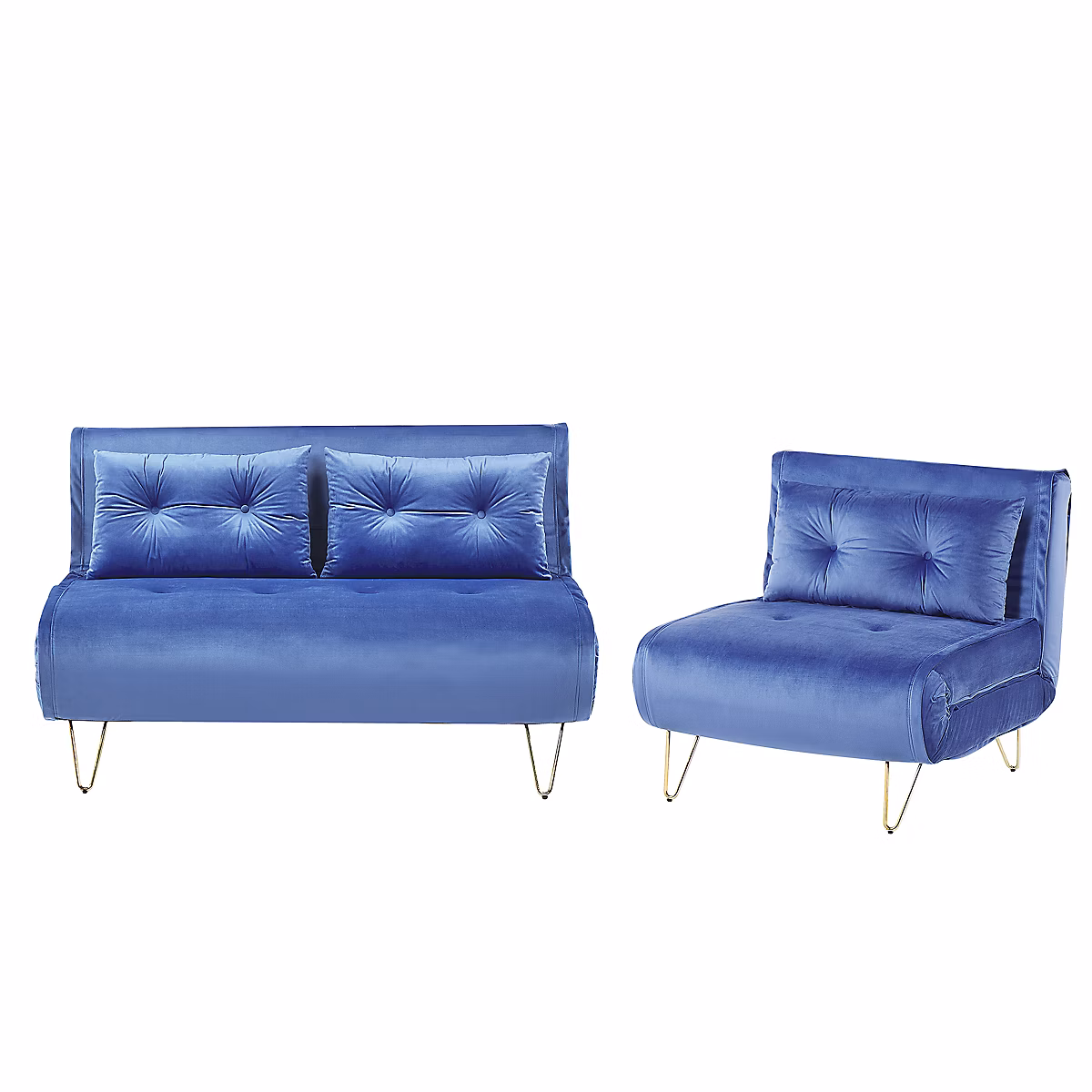 Ensemble de salon 3 places VESTFOLD Velours Bleu marine – Réf. ECKNTDQER6984017769