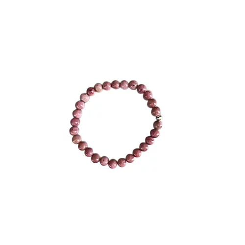 Bracelet rhodonite rose 4mm