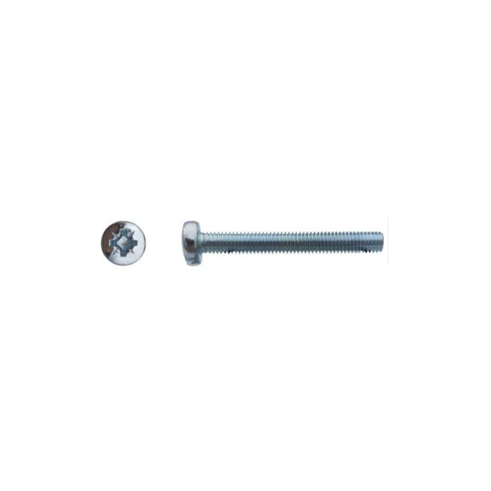 500 Vis Métaux Tête Cylindrique Pozidriv 3 × 16 mm – DIN 7985, Zingué blanc, D-Work