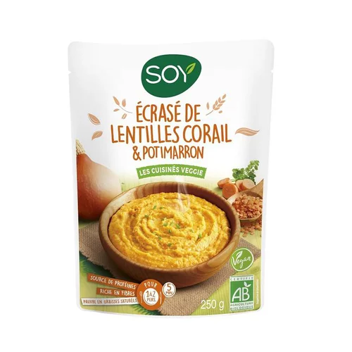 Doy écrasé de lentilles corail potimarron et carottes bio 250g