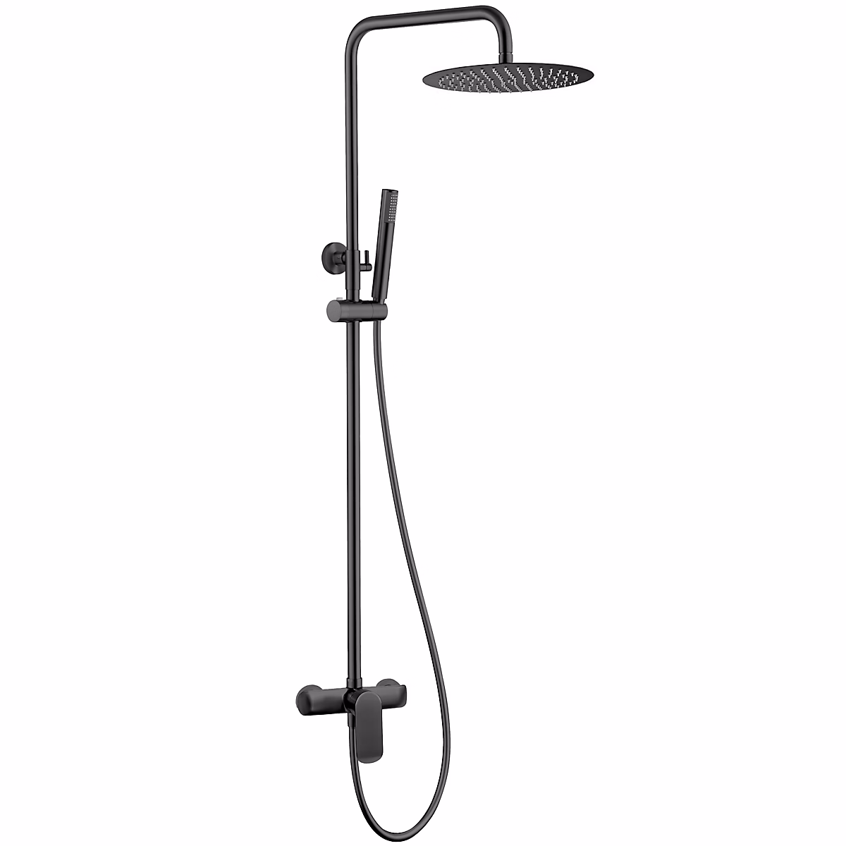 Robinet de baignoire – Colonne de douche mitigeur SALVIA noir mat 25 cm