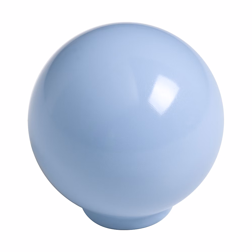 Bouton de meuble boule abs diamètre 34 mm bleu bébé brillant piéces – lot de 50