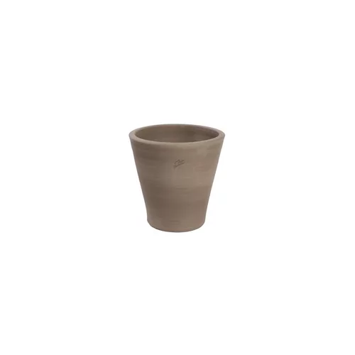 Pot Cuvier contemporain en terre grise H 32 x Ø 31 cm