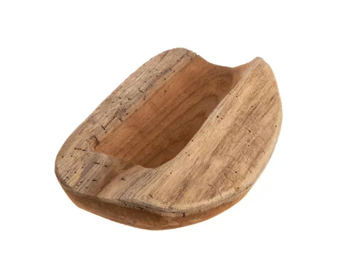 Porte bouteille en teck bois coloris naturel – 20 x 20 x 8 cm