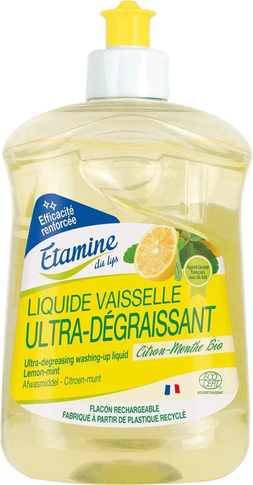 Liquide vaisselle citron menthe bio Etamine du Lys - 500 ml