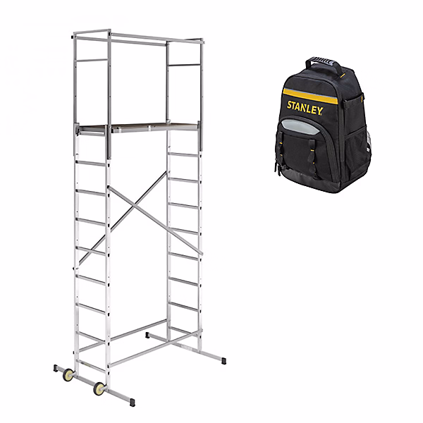 Echafaudage domestique: Hauteur de travail max 4.5m + Sac à dos de chantier – 9475-901-SAC