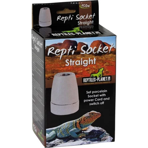 Support de lampe pour terrarium en porcelaine coloris noir Reptile Planet Repti Socket