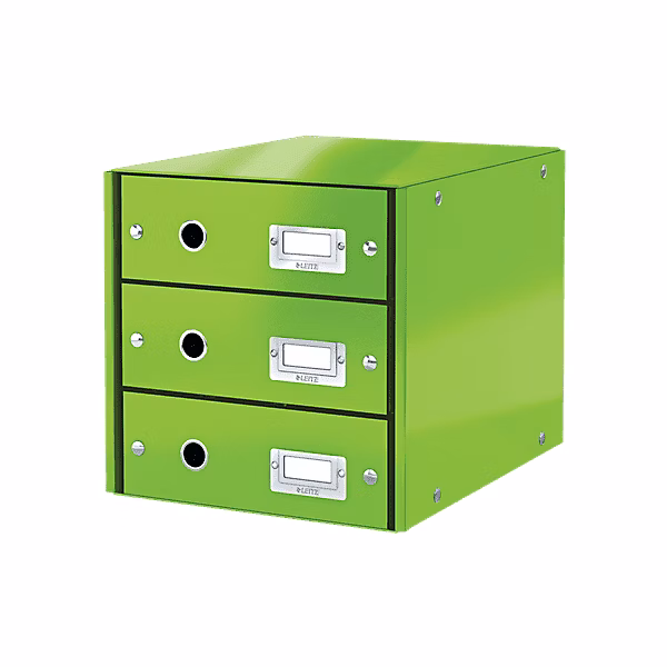 Bloc de Rangement pour Bureau 3 tiroirs A4 Wow – Vert
