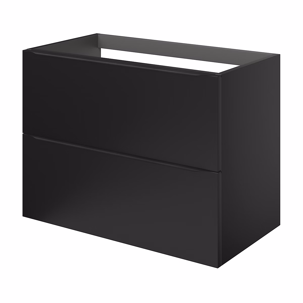 Meuble sous vasque suspendu l.80 x H.60 x P.45 cm – noir mat | GoodHome Imandra