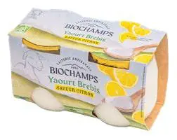 Yaourt brebis bio saveur citron Biochamps - 2 x 125 g