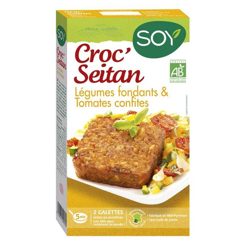 Croc Seitan légumes et tomates confites - 2 x 100 g