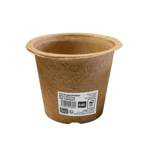Pot de germination biodégradable marron pour semis Jany - Ø 12 cm